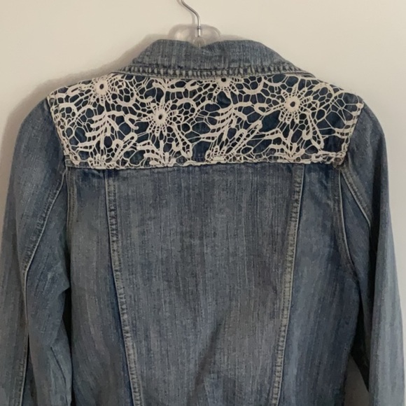 Rue21 Blue Denim Jacket with Lace Accents - Picture 8 of 13